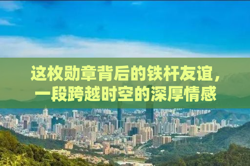 这枚勋章背后的铁杆友谊，一段跨越时空的深厚情感